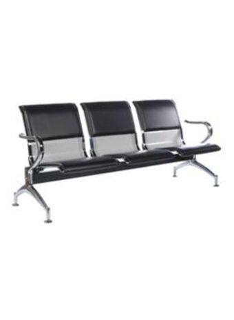 Noon 3-seater visitor chair black 90x180x60centimeter offer