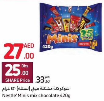 Carrefour Nestle' Minis mix chocolate 420g offer