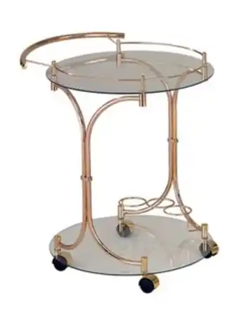 Noon Bru serving trolley table gold/cream offer