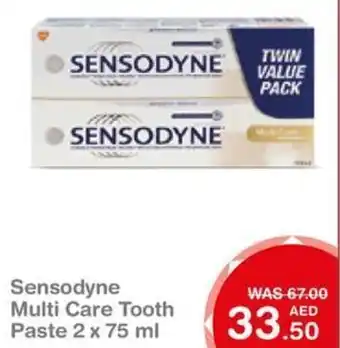 Choithrams Sensodyne Multi Care Tooth Paste 2 x 75 ml offer