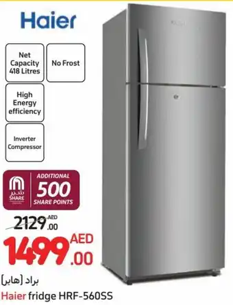 Carrefour Haier fridge HRF-560SS offer