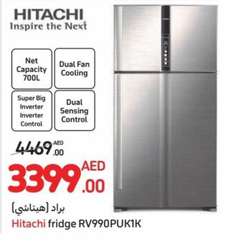 Carrefour Hitachi fridge RV990PUK1K offer