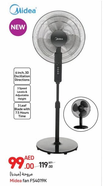 Carrefour Midea fan FS4019K offer