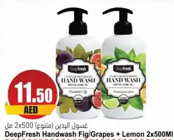 Almaya supermarket DeepFresh Handwash Fig/Grapes + Lemon 2x500MI offer