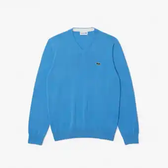 Lacoste Men's v-neck organic cotton sweater offer