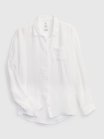 GAP Teen crinkle gauze oversized shirt offer