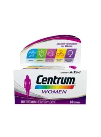Noon Centrum women, 60 tablets, specially formulated multivitamin for women offer