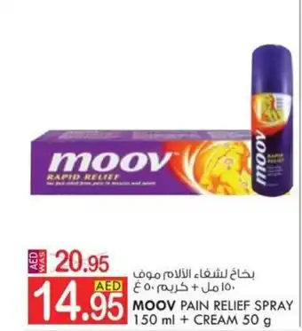 KM Trading MOOV PAIN RELIEF SPRAY 150 ml + CREAM 50g offer