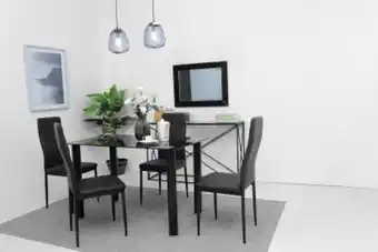 PAN Emirates Pan uniqa 1+4 dining set - black offer