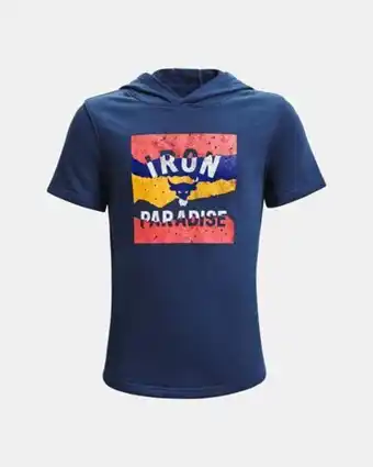 Under Armour Boys' project rock terry short sleeve hoodie offer