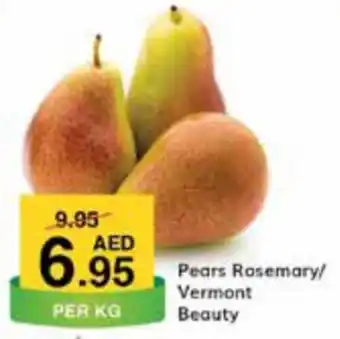 West Zone Supermarket Pears Rosemary/ Vermont Beauty offer