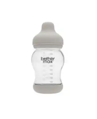 Aster Pharmacy Brother max pp anti-colic feeding bottle 3-6 months grey 240 ml 1's bm108g offer