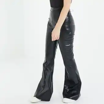 Quiz plain high waist wide leg trousers