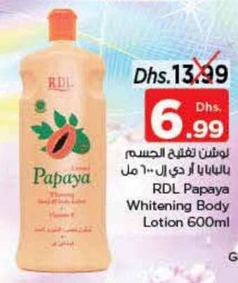Nesto RDL Papaya Whitening Body Lotion 600ml offer