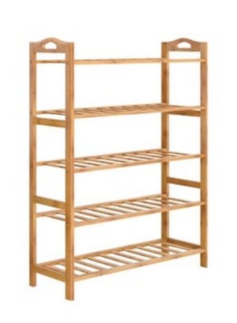 Noon 5-tier shoe rack organizer natural bamboo offer