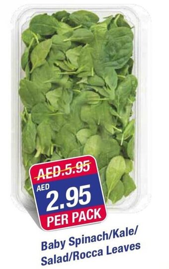 West Zone Supermarket Baby Spinach/Kale/ Salad/Rocca Leaves offer