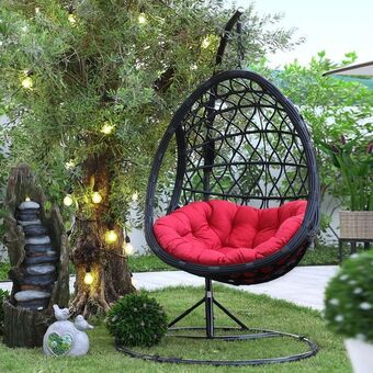 Danube Home Julia rattan 1-seater swing chair offer