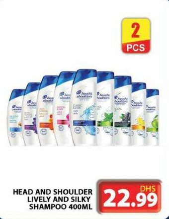 Grand Hyper Market HEAD AND SHOULDER LIVELY AND SILKY SHAMPOO 400ML offer
