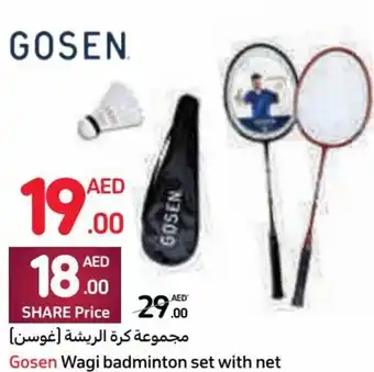 Carrefour Gosen Wagi badminton set with net offer