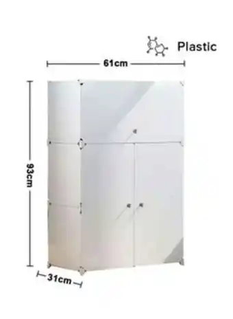 Noon Multi steps adjustable plastic shoe organizer white 61 x 31 x 93cm offer