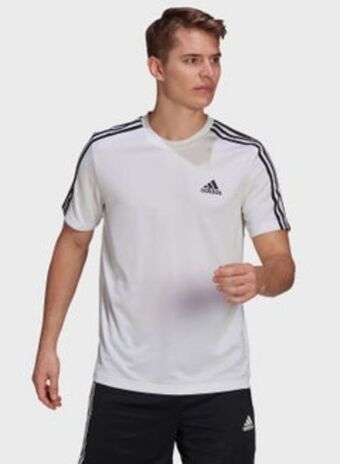 Noon 3-stripe shoulder detail t-shirt white/black offer