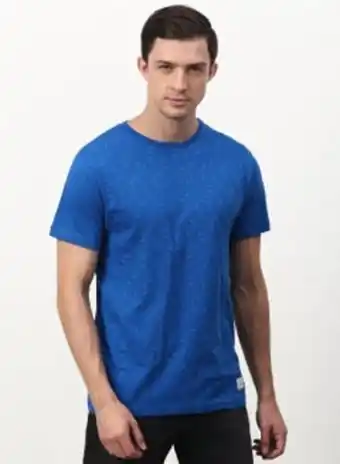 Noon All over printed crew neck regular fit t-shirt blue offer