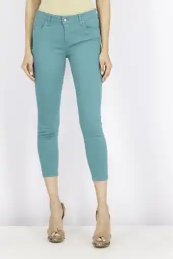 Brands For Less Women skinny fit solid stretchable denim, spearmint offer