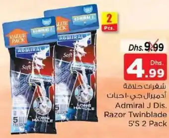 Nesto Admiral J Dis. Razor Twinblade 5'S 2 Pack offer