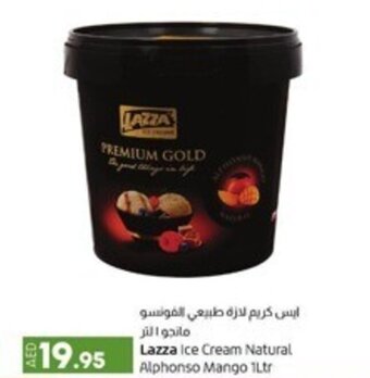 Lulu Hypermarket Lazza Ice Cream Natural Alphonso Mango 1Ltr offer
