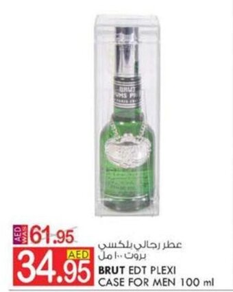 KM Trading BRUT EDT PLEXI CASE FOR MEN 100 ml offer