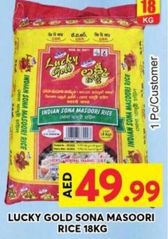 Grand Hyper Market LUCKY GOLD SONA MASOORI RICE 18KG offer