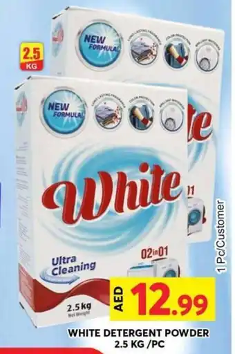 Grand Hyper Market WHITE DETERGENT POWDER 2.5 KG/PC offer