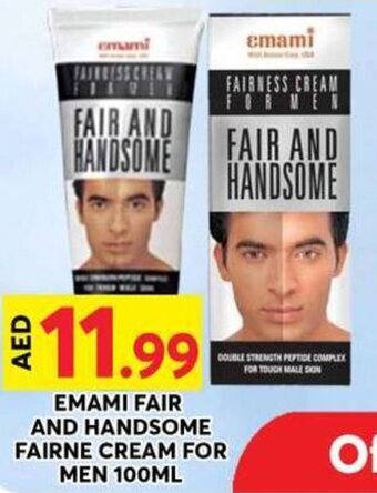 Grand Hyper Market EMAMI FAIR AND HANDSOME FAIRNE CREAM FOR MEN 100ML offer