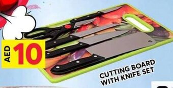 CUTTING BOARD WITH KNIFE SET