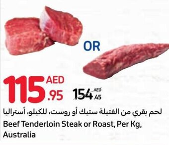 Carrefour Beef Tenderloin Steak or Roast, Per Kg, Australia offer