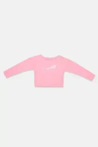 Brands For Less Kids girls logo print longsleeve top, pink offer