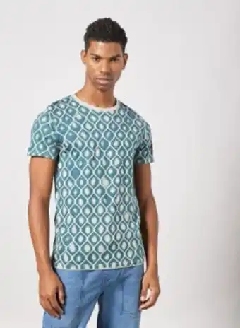 Noon All over printed t-shirt mint blue offer