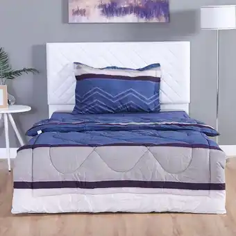 Danube Home Avenue 3-piece single plush comforter set-150x230cm-blue offer
