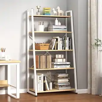 Danube Home Lia display shelf - natural oak / white offer