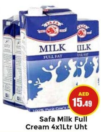 Pasons Safa Milk Full Cream 4x1Ltr Uht offer