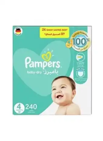 Noon Baby-dry diapers with aloe vera lotion and leakage protection, size 4, 9-14 kg, 240 diapers offer