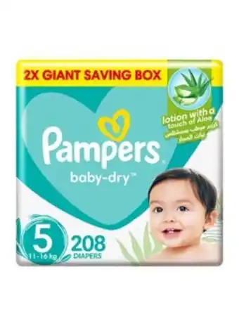 Noon Baby-dry diapers with aloe vera lotion and leakage protection, size 5, 11-16 kg, 208 diapers offer