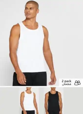 Noon 2 pack scoop neck vest white/black offer