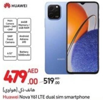 Carrefour Huawei Nova Y61 LTE dual sim smartphone offer