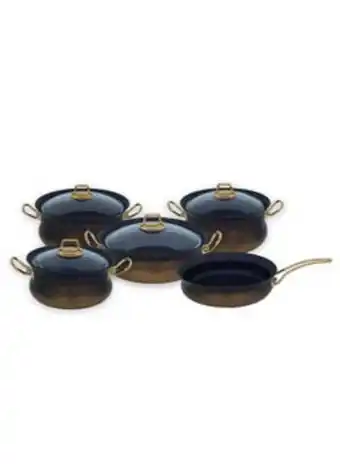 Noon 9-piece granite cookware set gold offer