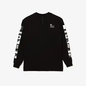 Lacoste Men's lacoste loose fit two-ply piqué sweatshirt offer