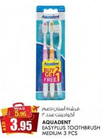 KM Trading AQUADENT EASYPLUS TOOTHBRUSH MEDIUM 3 PCS offer