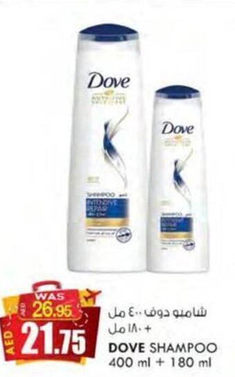 KM Trading DOVE SHAMPOO 400ml+180ml offer
