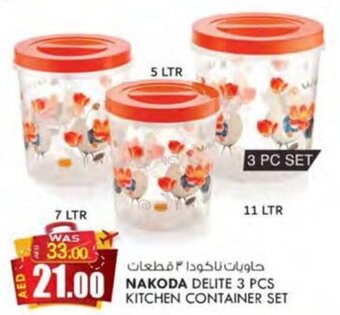 KM Trading NAKODA DELITE 3 PCS KITCHEN CONTAINER SET offer