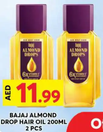 Grand Hyper Market BAJAJ ALMOND DROP HAIR OIL 200ML 2 PCS offer